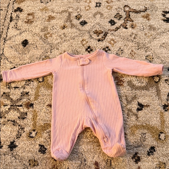 Carter's Light Pink Ribbed Footie - Picture 1 of 2